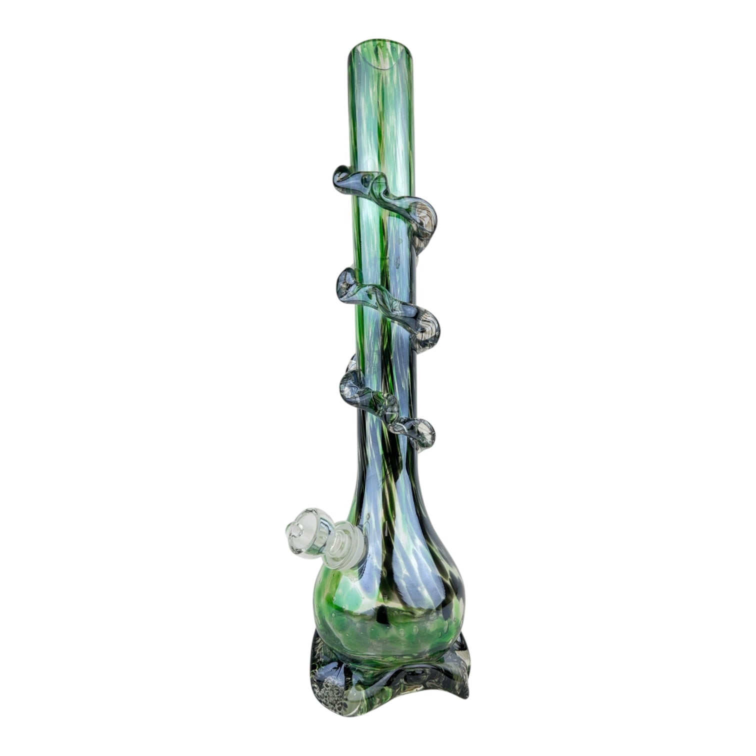 15" Chrome Twist Soft Glass Beaker Water Pipe