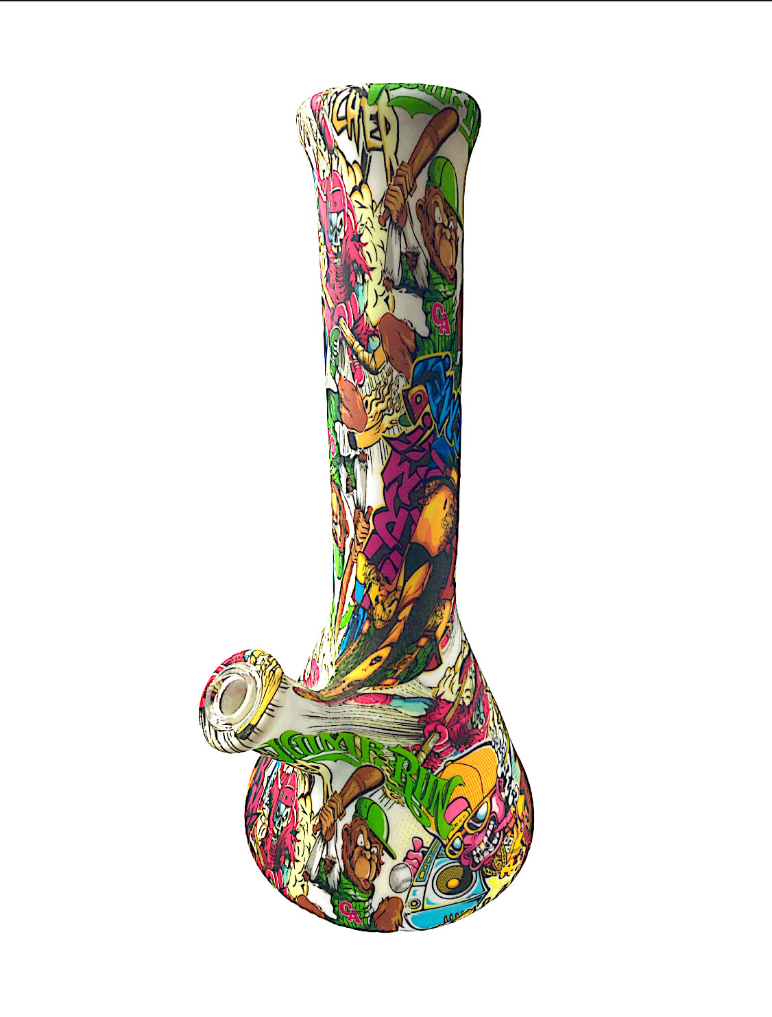 12" Graffiti Beaker Silicone Water Pipe