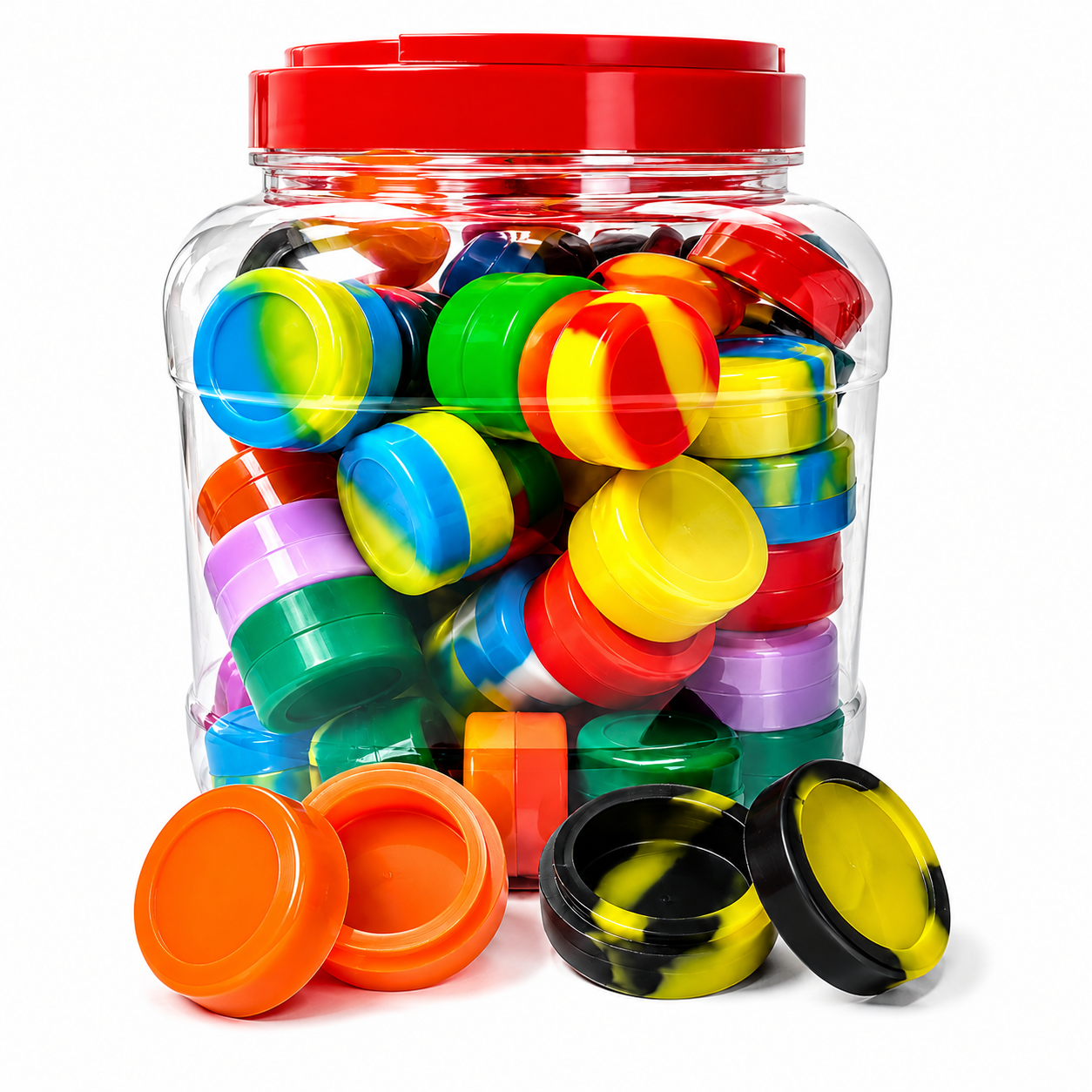 5ML Marbled  Silicone Containers 100ct Jar