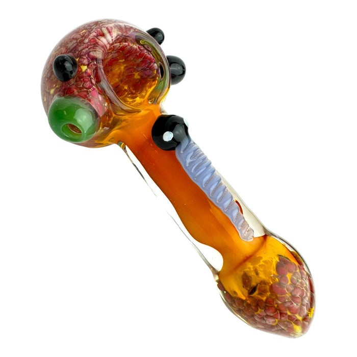 5" Frit Gold Worm Hand Pipe (Assorted Colors)