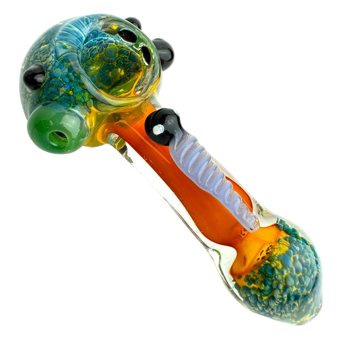 5" Frit Gold Worm Hand Pipe (Assorted Colors)