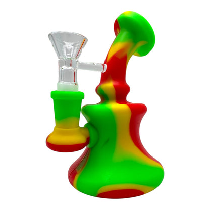 5" Silicone Hourglass Water Pipe