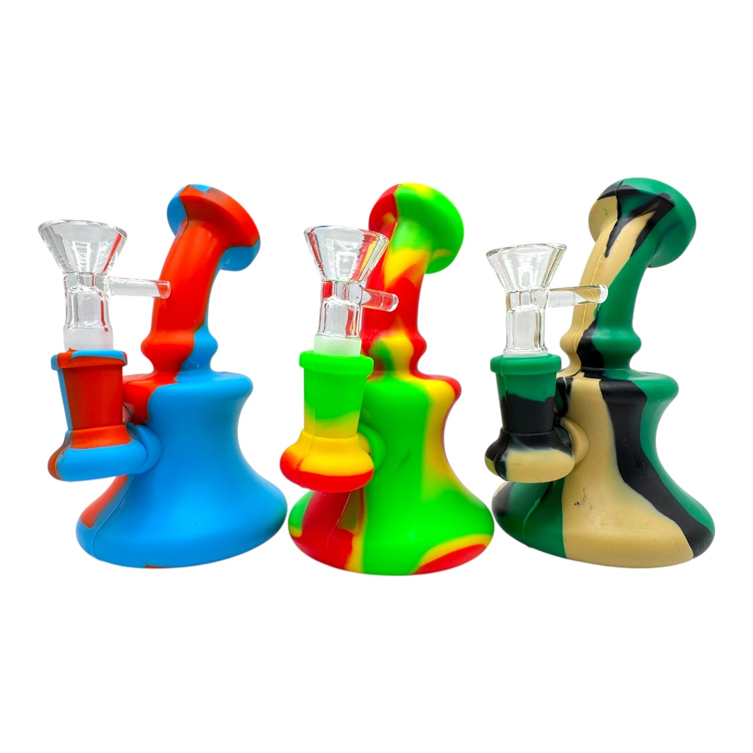 5" Silicone Hourglass Water Pipe