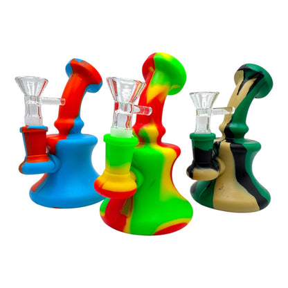 5" Silicone Hourglass Water Pipe