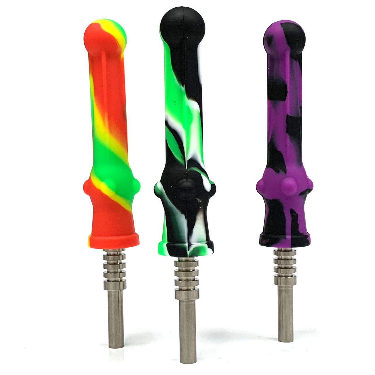 5" Silicone Nectar Collector with 14.5mm Titanium Tip (SNC - 02)