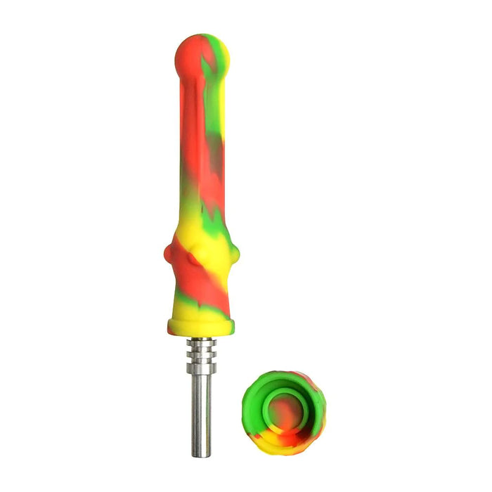 5" Silicone Nectar Collector with 14.5mm Titanium Tip (SNC02)