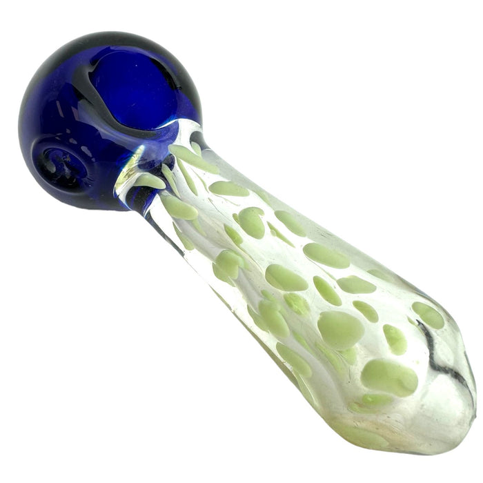 5" Spotted Fatty Spoon Glass Hand Pipe