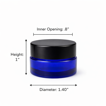 5ml Black Plastic Top Color Glass Jar Container