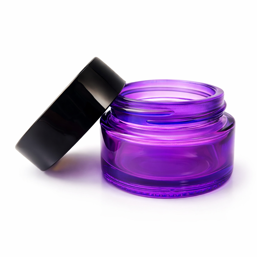 5ml Black Plastic Top Color Glass Jar Container