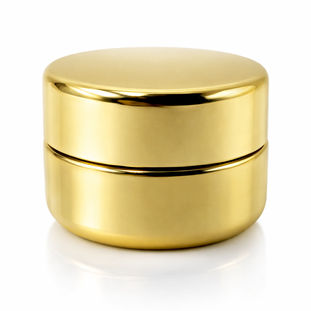 5ml Gold Glass Child Resistant Jar Container with Gold Cap