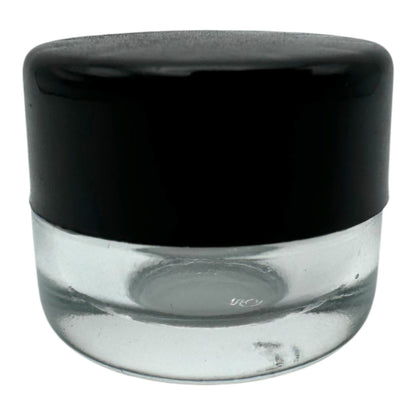 5ml Round Clear UV Child Resistant Jar with Black Cap