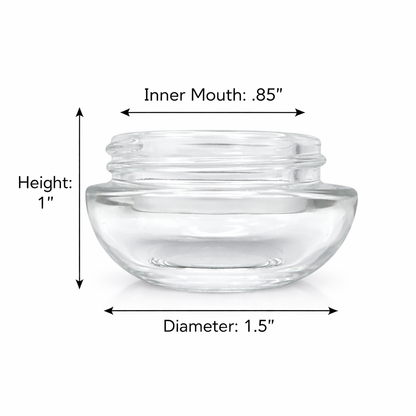 5ml Tear Drop Clear Glass Jar