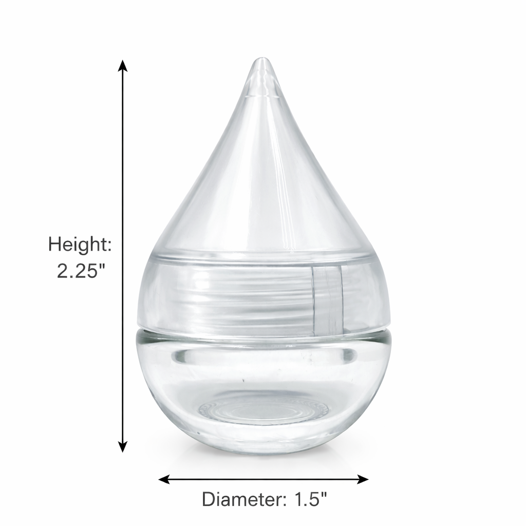 5ml Tear Drop Clear Glass Jar