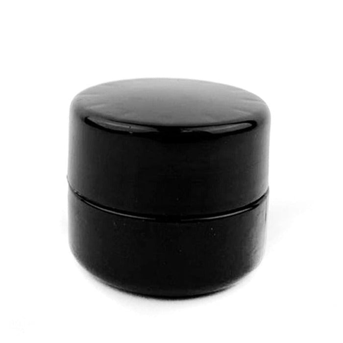 9ml Black UV Child Resistant Glass Jar with Black Cap