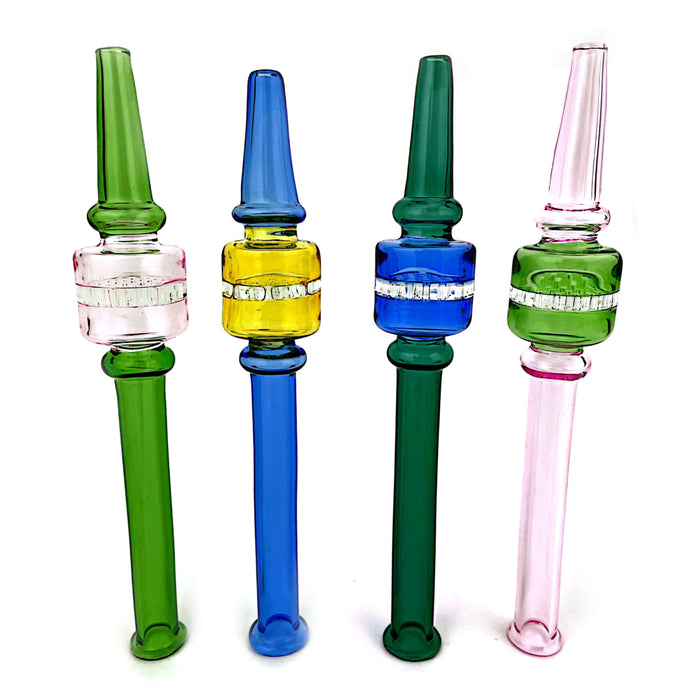 6.5" Glass Nectar Collector w/ Honey Comb Perc - Assorted Colors