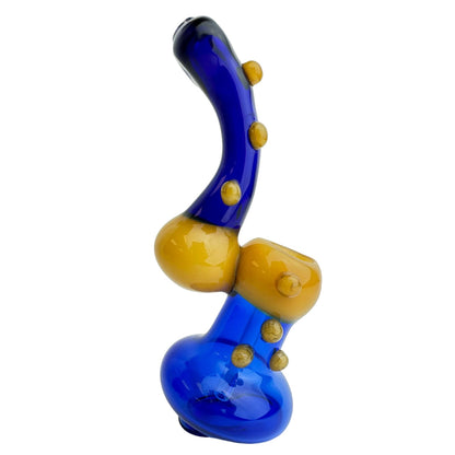 6.5" Seven Bumps Bubbler Glass Hand Pipe (Assorted Colors)