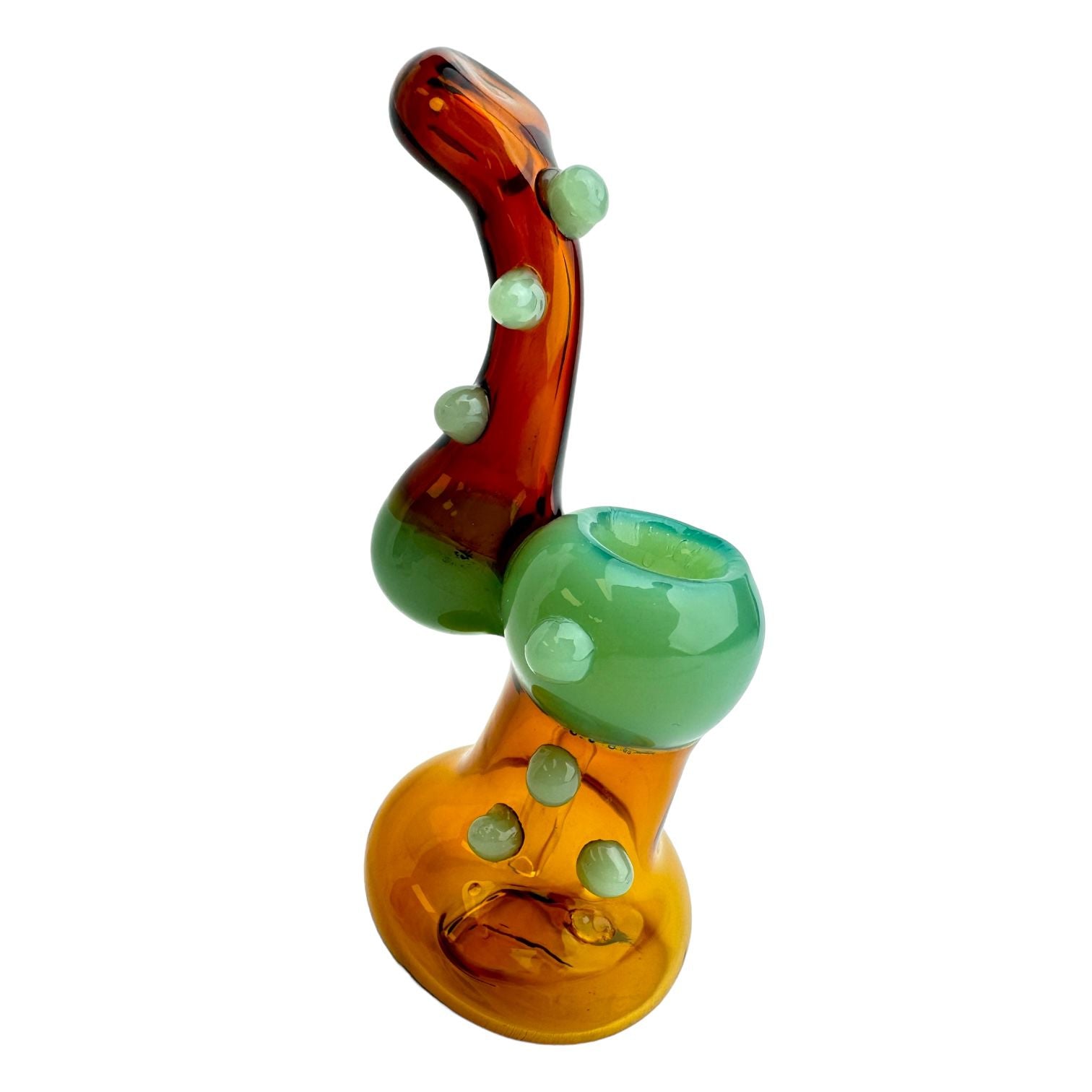 6.5" Seven Bumps Bubbler Glass Hand Pipe (Assorted Colors)