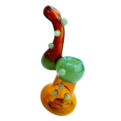 6.5" Seven Bumps Bubbler Glass Hand Pipe (Assorted Colors)