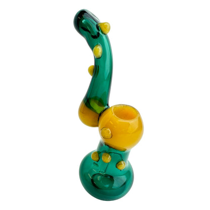 6.5" Seven Bumps Bubbler Glass Hand Pipe (Assorted Colors)