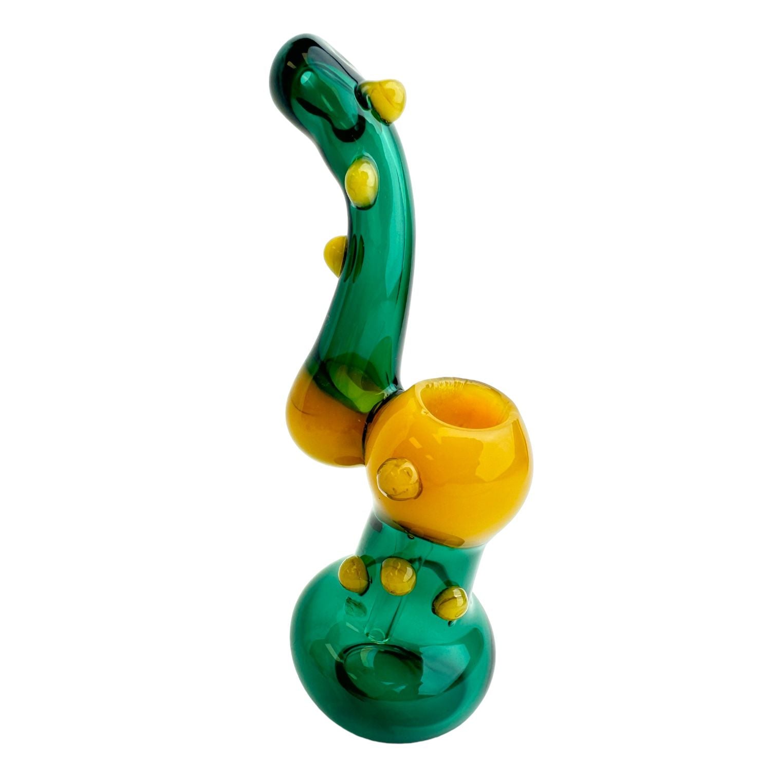 6.5" Seven Bumps Bubbler Glass Hand Pipe (Assorted Colors)