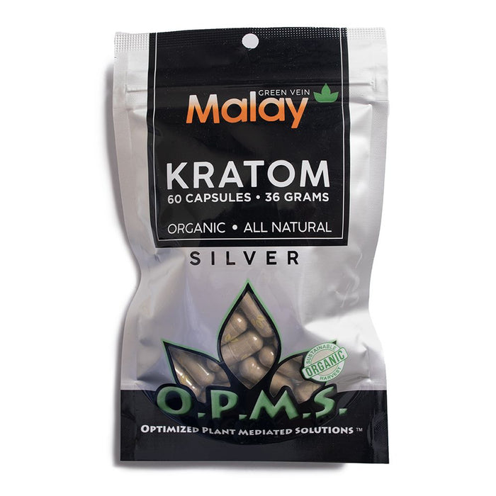 OPMS Kratom Silver (Capsules) 60 Count (36 Grams)