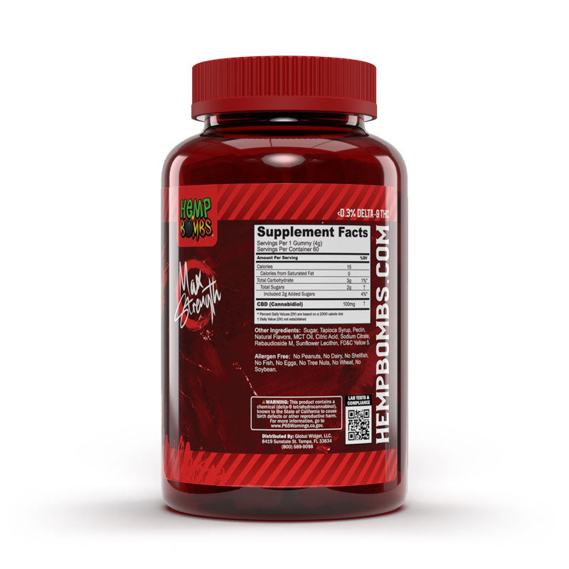 Hemp Bombs - CBD Sleep Gummies 60-count (100mg CBD Per Gummy) 6000mg CBD Per Jar