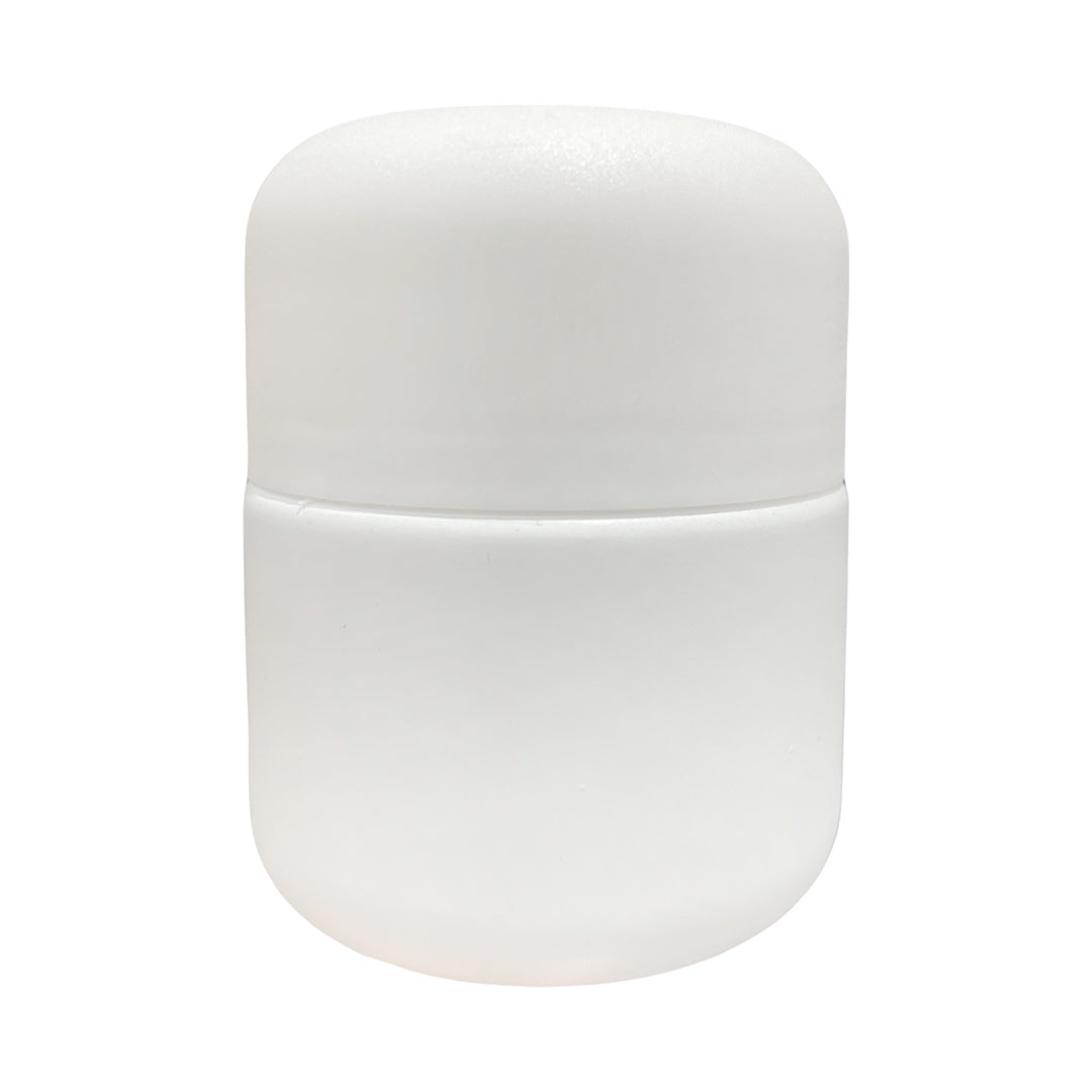 60ml (2oz) Matte White Round (Bullet) Child Resistant Jar with White Cap