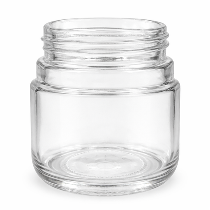 60ml (2oz) Round (Bullet) Child Resistant Jar with Wood Grain Cap