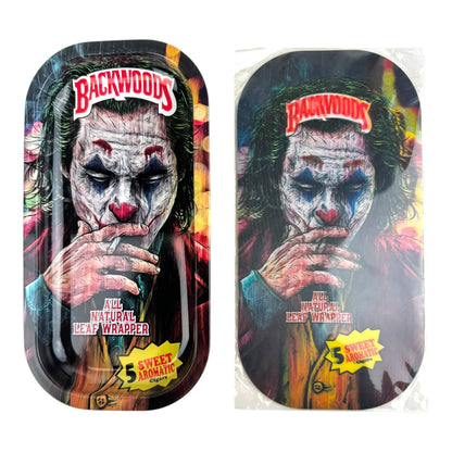 BW 3D Small Metal Rolling Tray With Magnetic Lid 8" X 4"