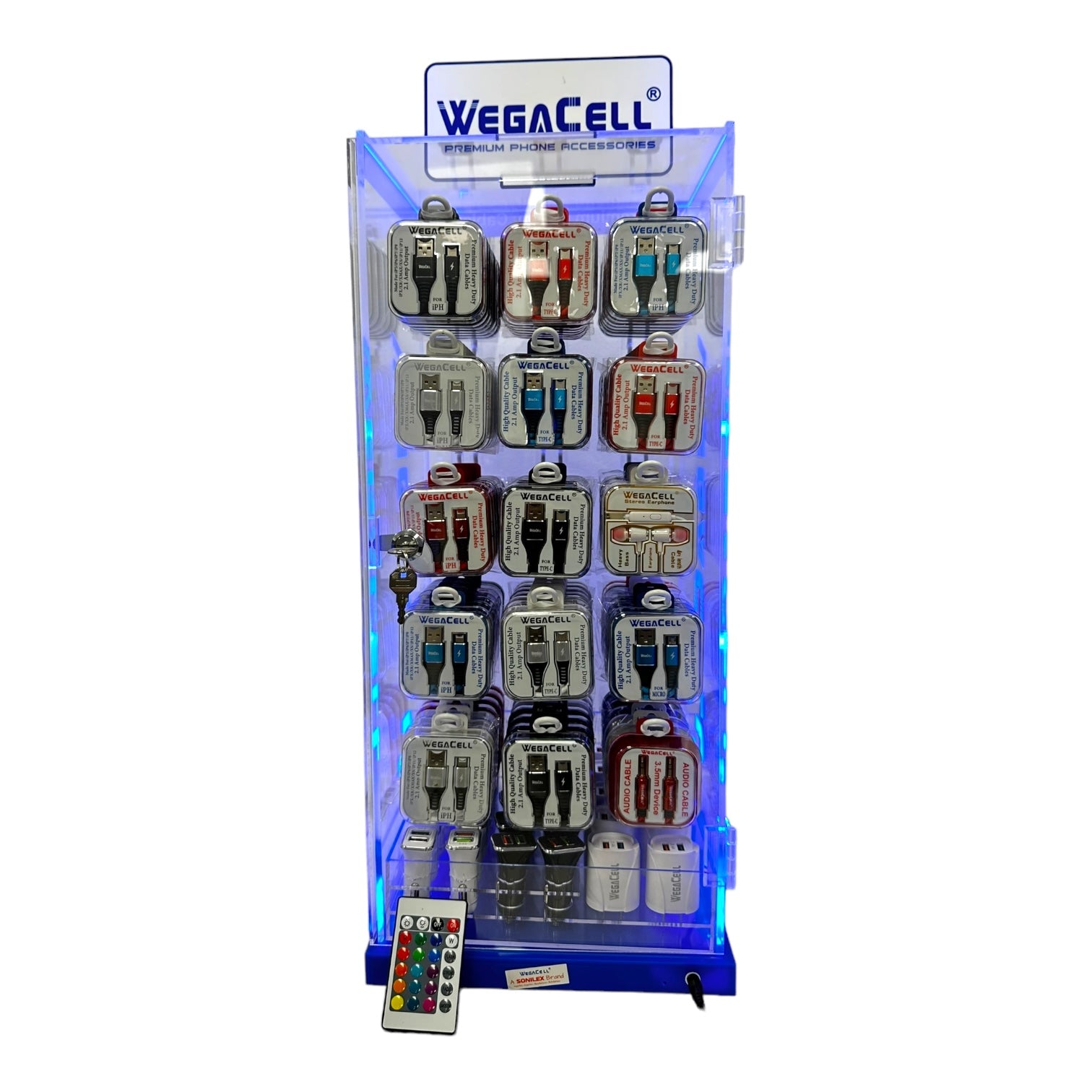 WEGACELL Phone Accessories 139pc Display
