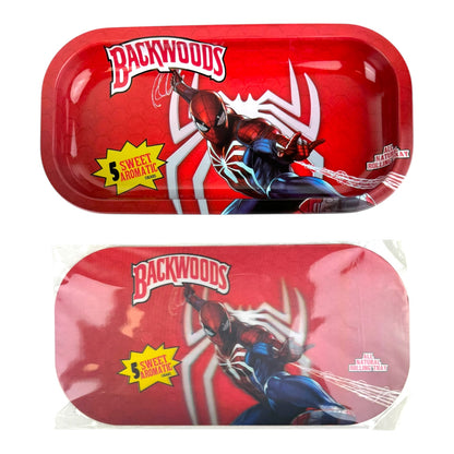 BW 3D Small Metal Rolling Tray With Magnetic Lid 8" X 4"