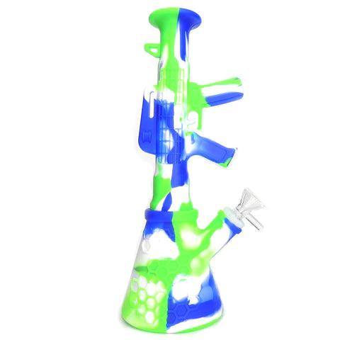 11" Rifle Gun Beaker Silicone Water Pipe