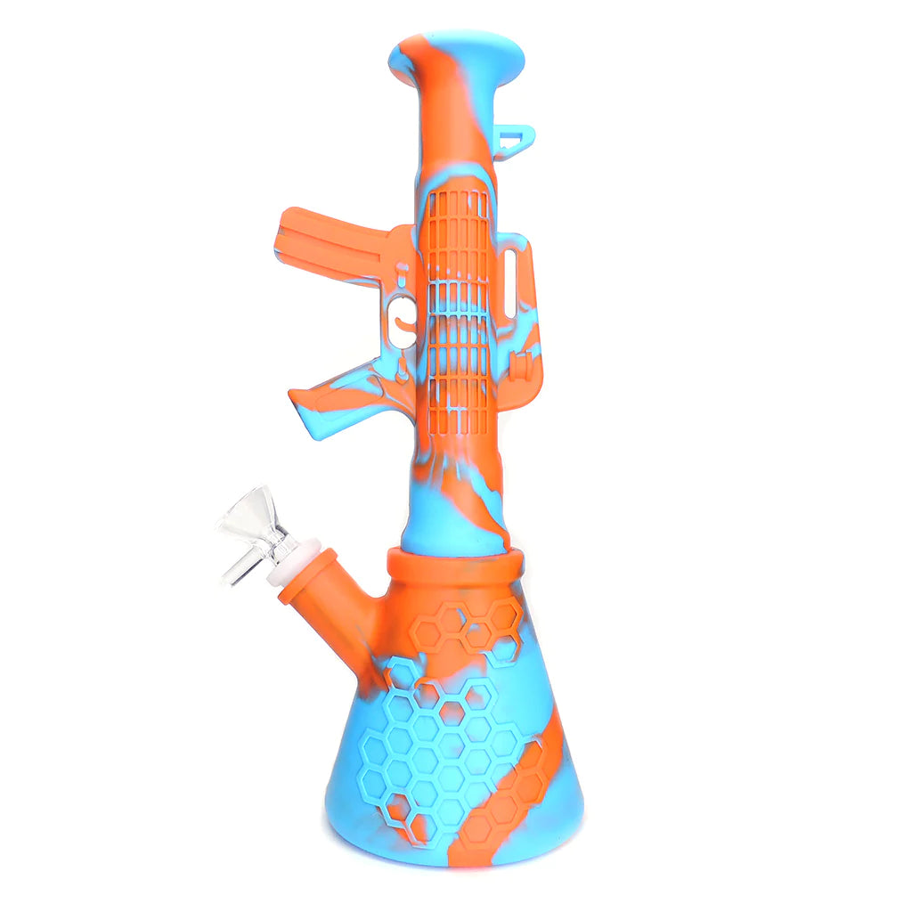 11" Rifle Gun Beaker Silicone Water Pipe