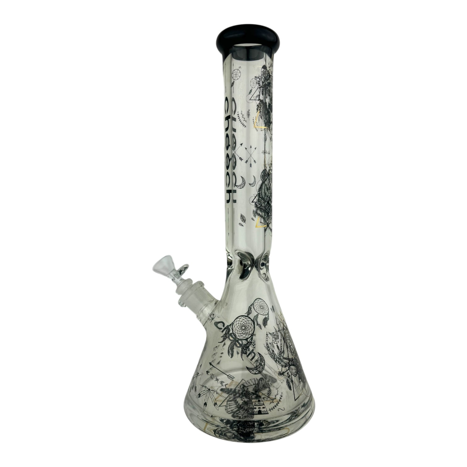 16" CHEECH Sketch Art Beaker Glass Water Pipe 'CH-49'