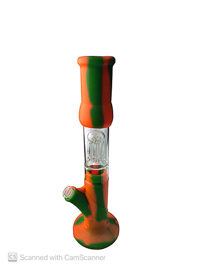 15"  Tree Perc Silicone Water Pipe