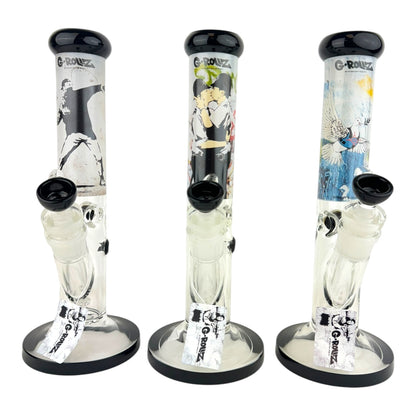 G-Rollz 13.5" Straight Thick Tube Glass Water Pipe