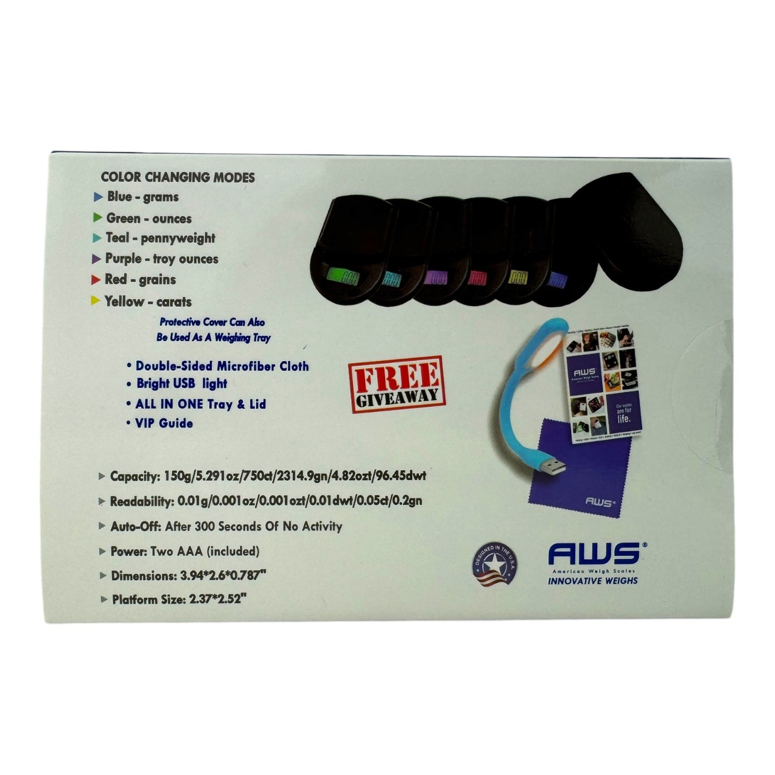 AWS 150 Digital Scale (150x0.1g)