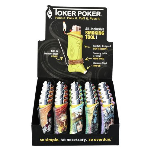 Toker Poker BIC Lighter Sleeves Display (Display of 25)