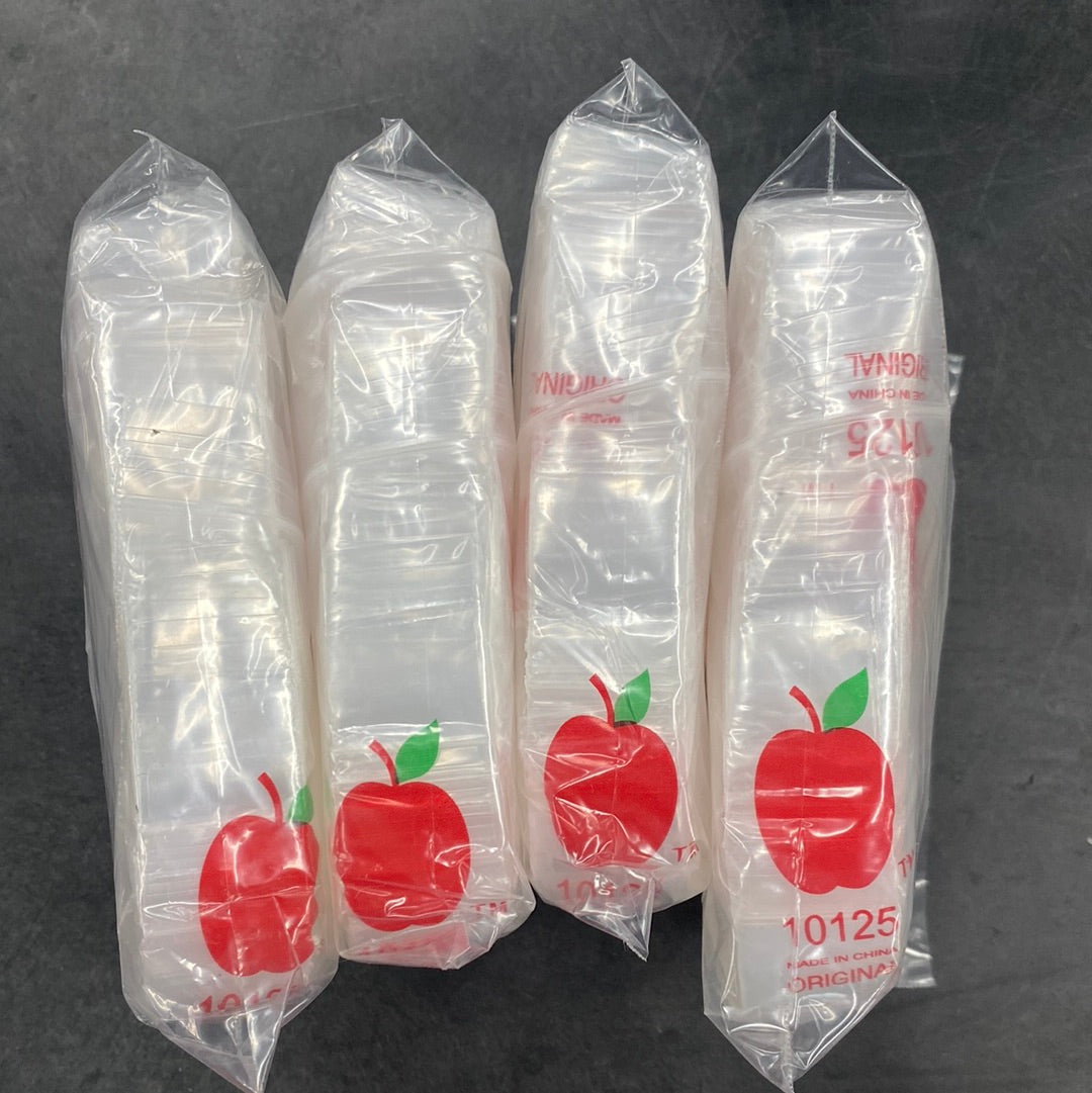 Apple 10125 Clear Plastic Ziplock Baggies (1,000 Bags)