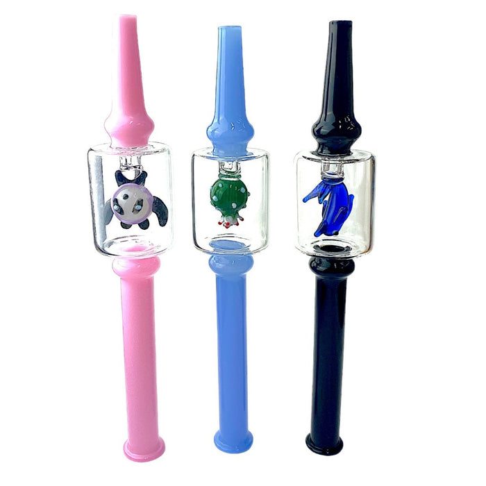 7" Glass Nectar Collector (HS525) - (Assorted Colors/Design)