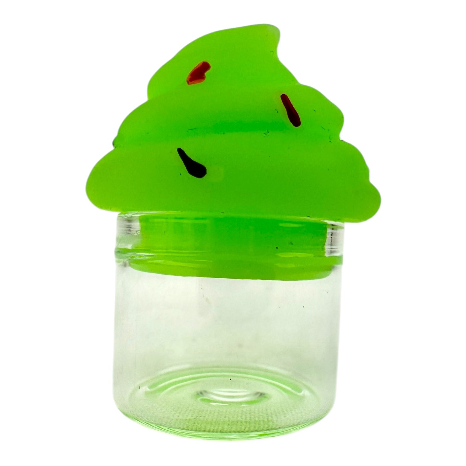 Ice cream Silicone Glass Wax Oil Container Jar (Assorted Colors)