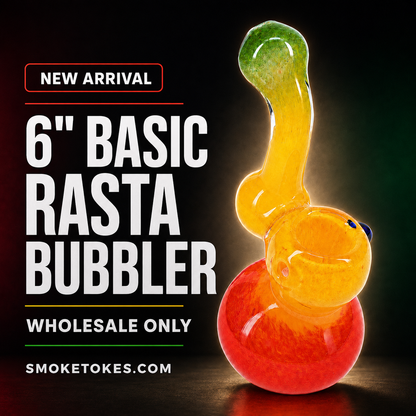 6" Basic Rasta Bubbler