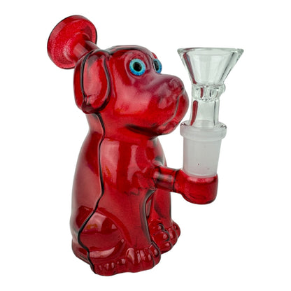 6" Dog Glass Water Pipe (Assorted Colors)