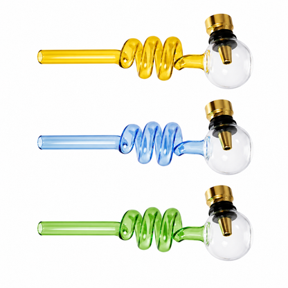 6" Colored Coil Stem Oil Burner with Metal Bowl