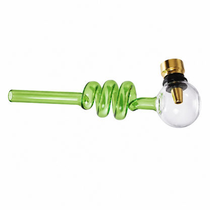 6" Colored Coil Stem Oil Burner with Metal Bowl
