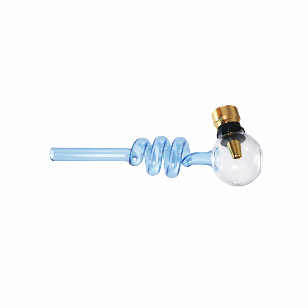 6" Colored Coil Stem Oil Burner with Metal Bowl
