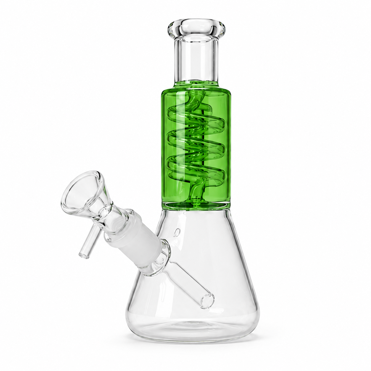 6" G/G Glycerin Coiled Stem Water Pipe I Asst Colors