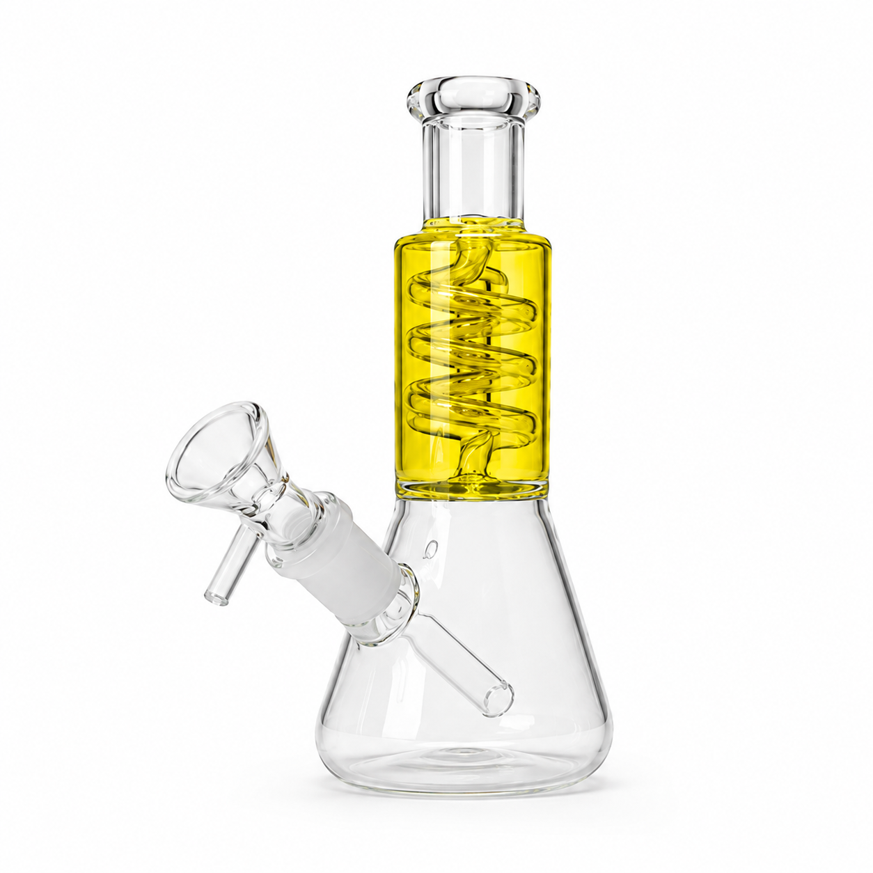 6" G/G Glycerin Coiled Stem Water Pipe I Asst Colors