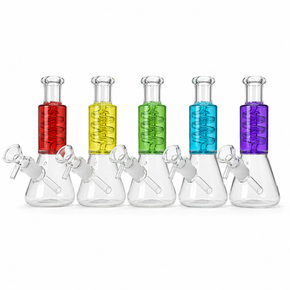 6" G/G Glycerin Coiled Stem Water Pipe I Asst Colors