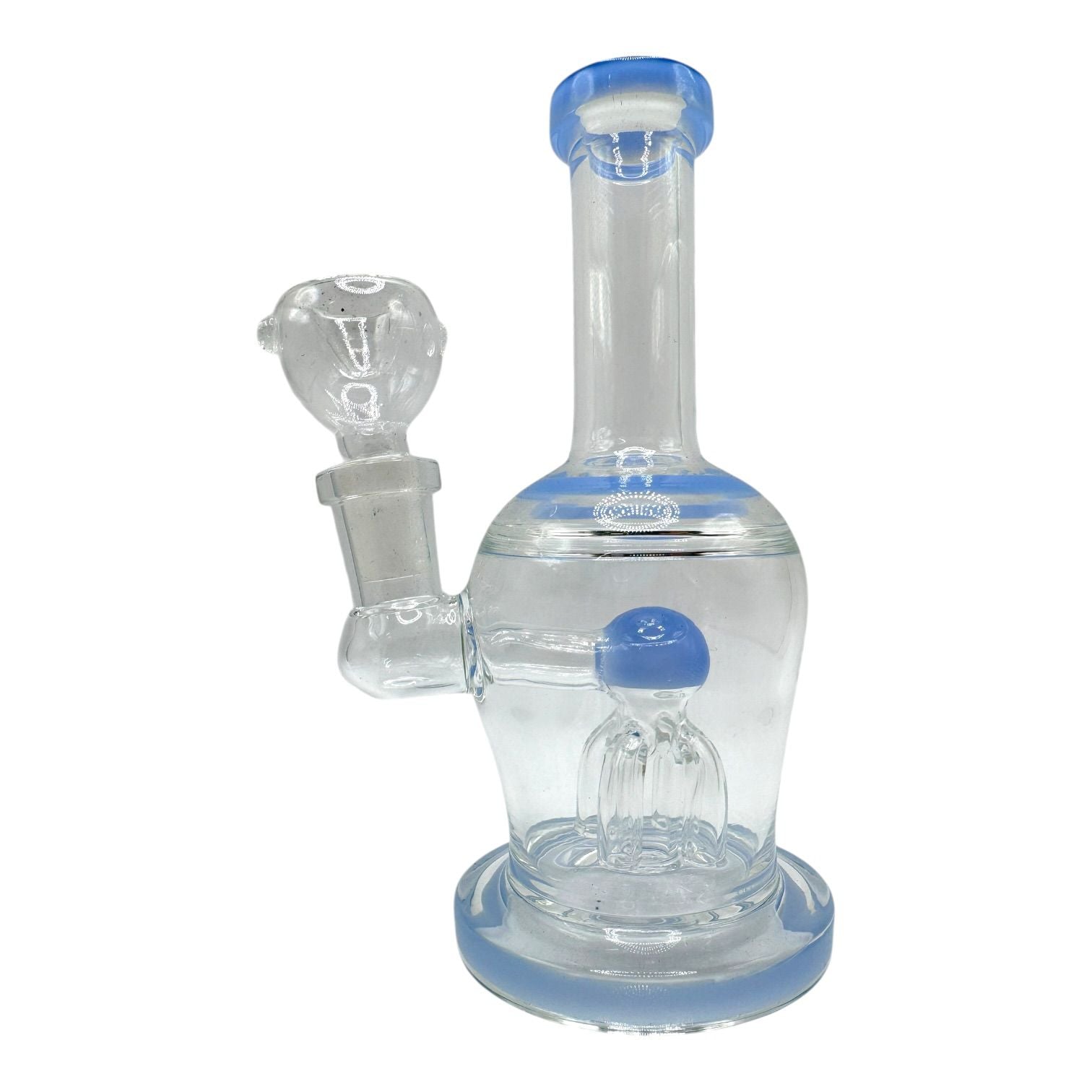 6" Glass on Glass Color Tree Perc Water Pipe 105MC